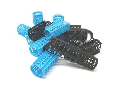 Glamezone Girl's and Women's Plastic 25mm Hairdressing Roller Curlers Clips, Multicolour (Pack of 10)