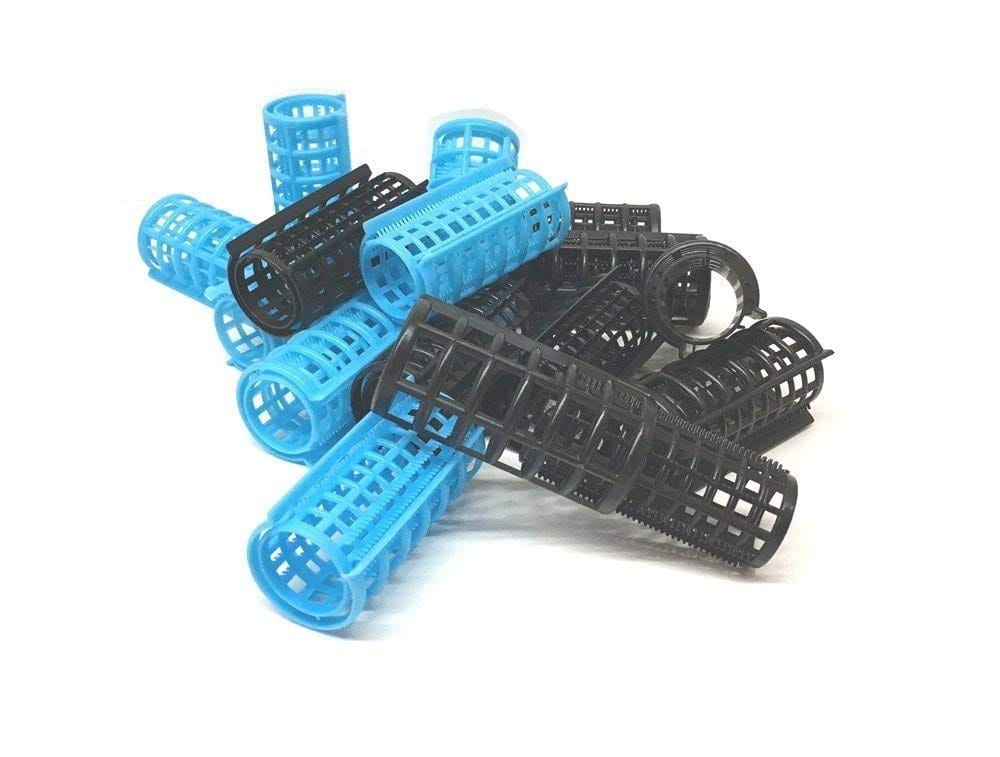 Glamezone Girl's and Women's Plastic 25mm Hairdressing Roller Curlers Clips, Multicolour (Pack of 10)