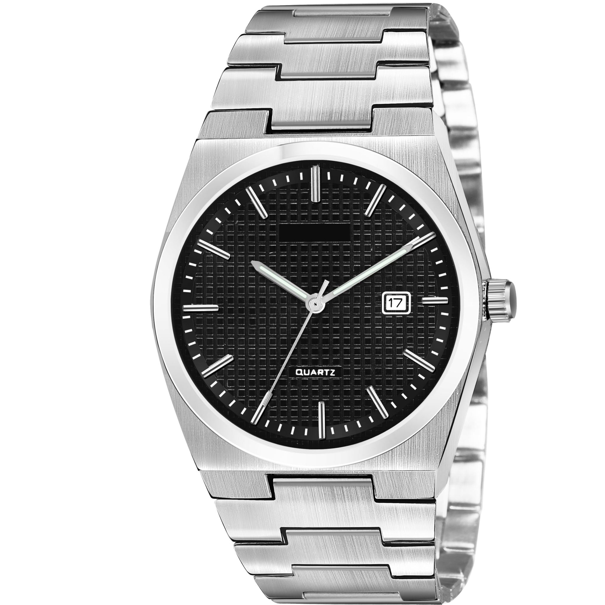 Black Dial Date Function Analog Watch for Men LR158