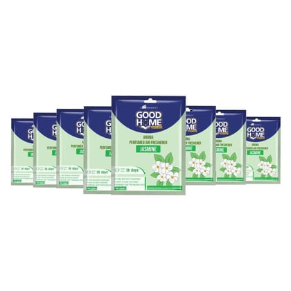 Good Home Aroma Perfumed Air Freshener Jasmine Fragrance | For Bathroom, Car & Wardrobe | Lasts Up to 30 days | Pack of 8 (80g) Good Home Aroma Perfumed Air Freshener Jasmine Fragrance | For Bathroom, Car & Wardrobe | Lasts Up to 30 days | Pack of 8 (80g)