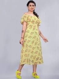 Simple yet elegant looking frock for women for daily wear SLEEVELESS