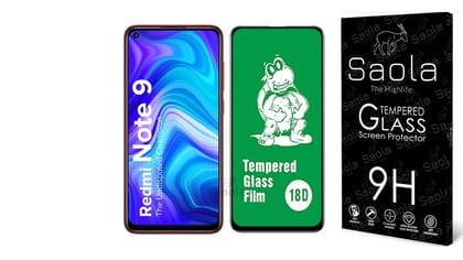 Saola 18D Tempered Glass With Inbuilt Airbag Borders For Redmi Note 9 Smartphone(Pack Of 1)With Free Installation Kit. Full Screen Protector-6.53 Inch Saola 18D Tempered Glass With Inbuilt Airbag Borders For Redmi Note 9 Smartphone(Pack Of 1)With Free In