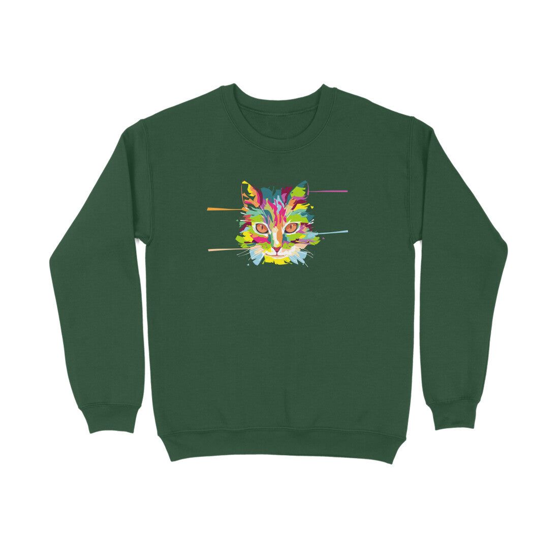 Sweatshirt (Men) - Laser Sharp Cat (8 Colours)