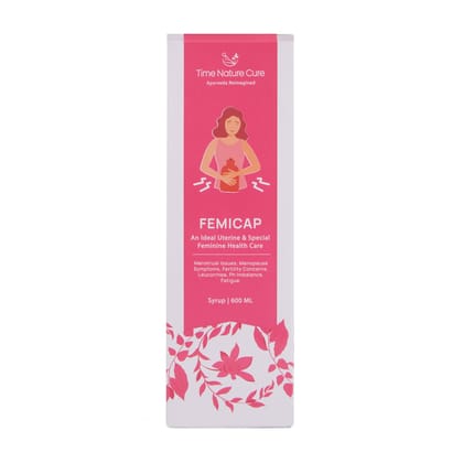 Time Nature Cure Femicap Ayurvedic Uterine Health Syrup for Menstrual Issues and Feminine Health, 600 ml Time Nature Cure Femicap Ayurvedic Uterine Health Syrup for Menstrual Issues and Feminine Health, 600 ml