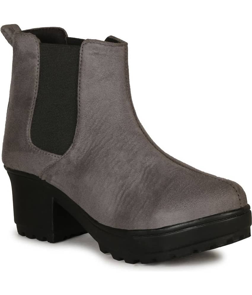 Ishransh - Gray Women's Ankle Length Boots