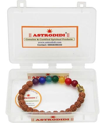 Astrodidi 7 Chakra Stones And Rudraksha Bracelet For Men And Women