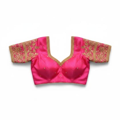 Pink Embroidered Designer Blouse