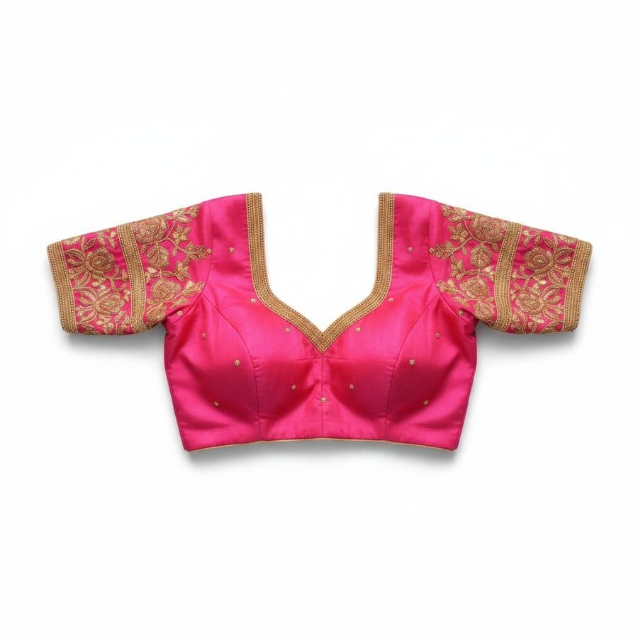 Pink Embroidered Designer Blouse