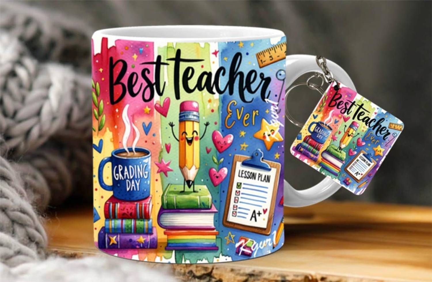Mug, Keychain Gift Set