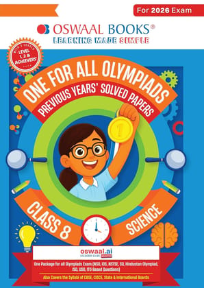 Oswaal One for all Olympiads Previous year paper Solved paper Science class 8th 2025 Exams Oswaal One for all Olympiads Previous year paper Solved paper Science class 8th 2025 Exams