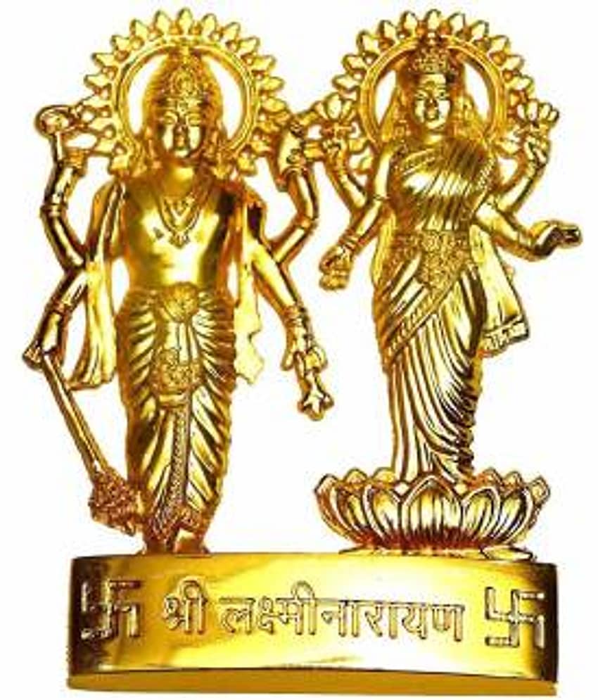 Vishnu Laxmi Idol - Brass