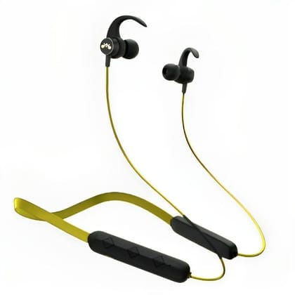 Aethon Beats Neckband Earphones with 24 hrs Playtime | Yellow Aethon Beats Neckband Earphones with 24 hrs Playtime | Yellow