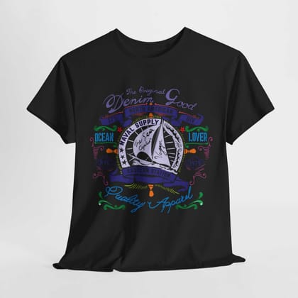 Premium Cotton T-Shirts with Bold Graphic DTF Prints (Color-Black, Size-L)
