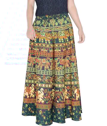 Sttoffa - Green Cotton Women's Wrap Skirt ( Pack of 1 )