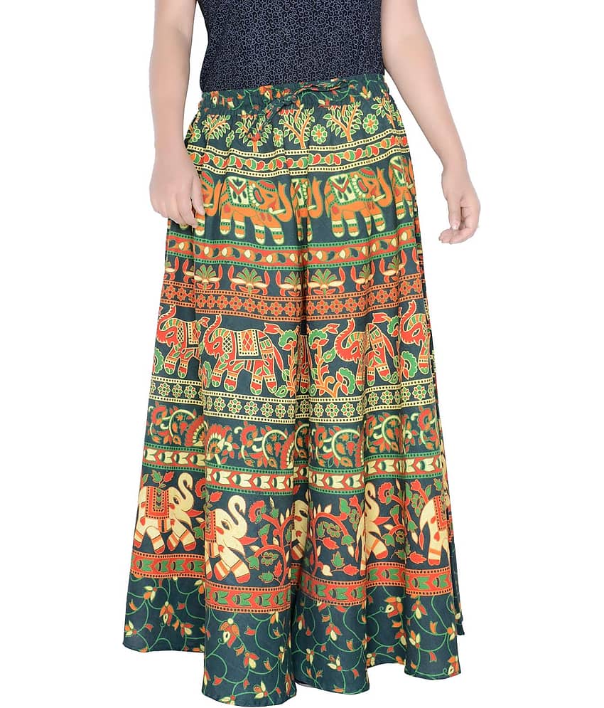 Sttoffa - Green Cotton Women's Wrap Skirt ( Pack of 1 )