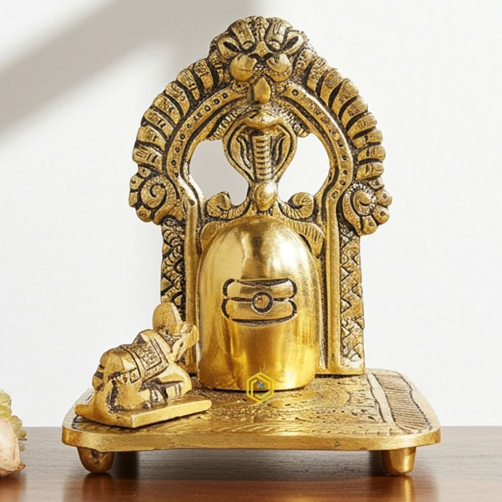 Aluminium Shivling Idol � 5 Inch Shiva Lingam For Pooja, Height : 5 Inch (ASMAS510 G)