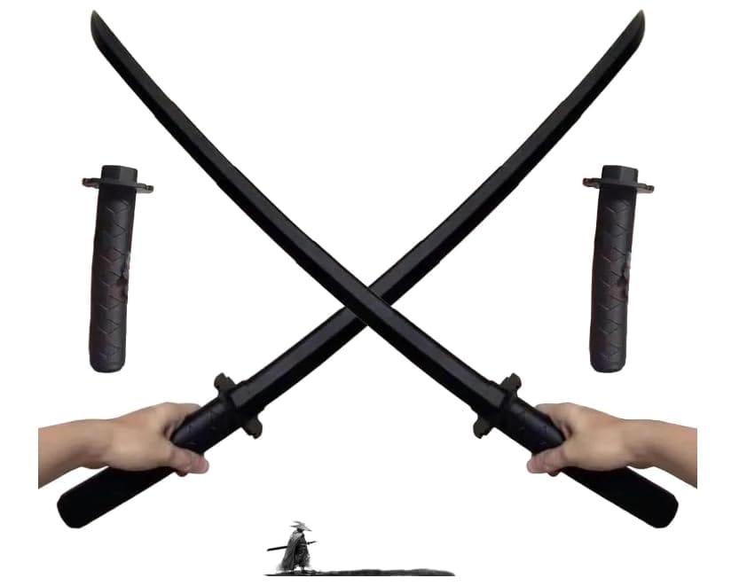 Samurai Katana Sword Toy | Sensory 3D Printed Gravity Retractable Samurai Sword | Fidget & Role Play Toy for Kids 8+ | Lightweight & Safe |, Fidget Toy, Kids Role Play, Sensory Toy, Black(Pack of 1)