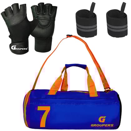 GROUPERS Combo Set of Duffle Canvas Bag with Gloves GROUPERS Combo Set of Duffle Canvas Bag with Gloves