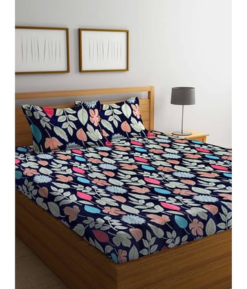 Klotthe Woollen 1 Double King Bedsheet with 2 Pillow Covers ( Multicolor )