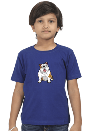 Round Neck T-Shirt (Boys) - Wringkly Sprinkly Bulldog (10 Colours)