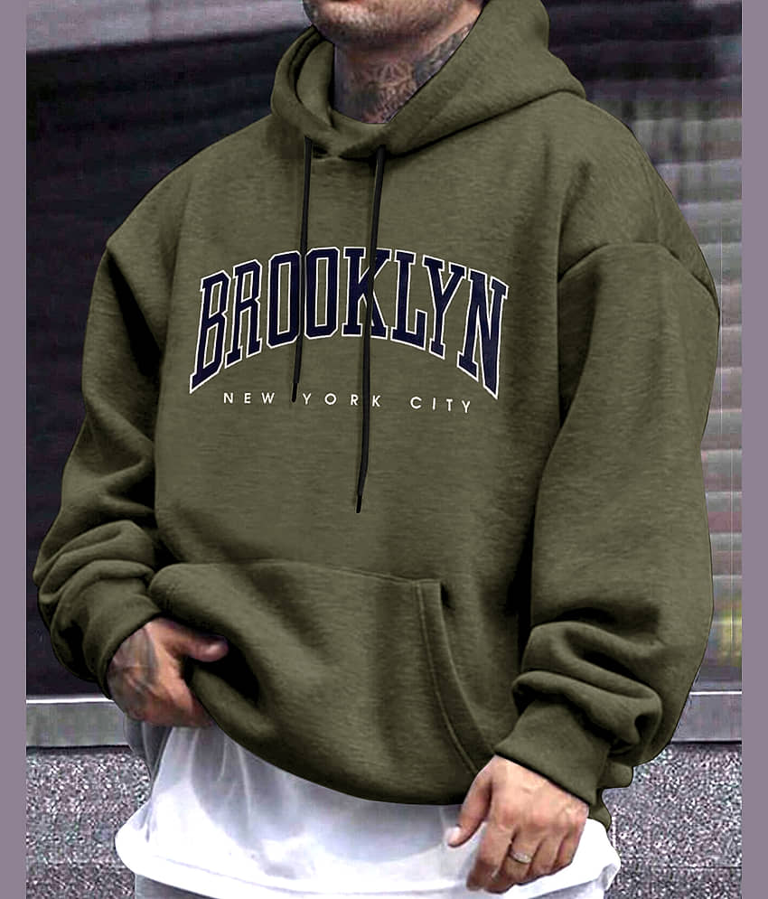 Eyebogler Fleece Hooded Men's Sweatshirt - Grey ( Pack of 1 )