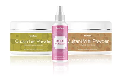 Cucumber-multani-mitti-rosewater-brighten-skin-reduce-puffiness-prevent acne-skin-tan