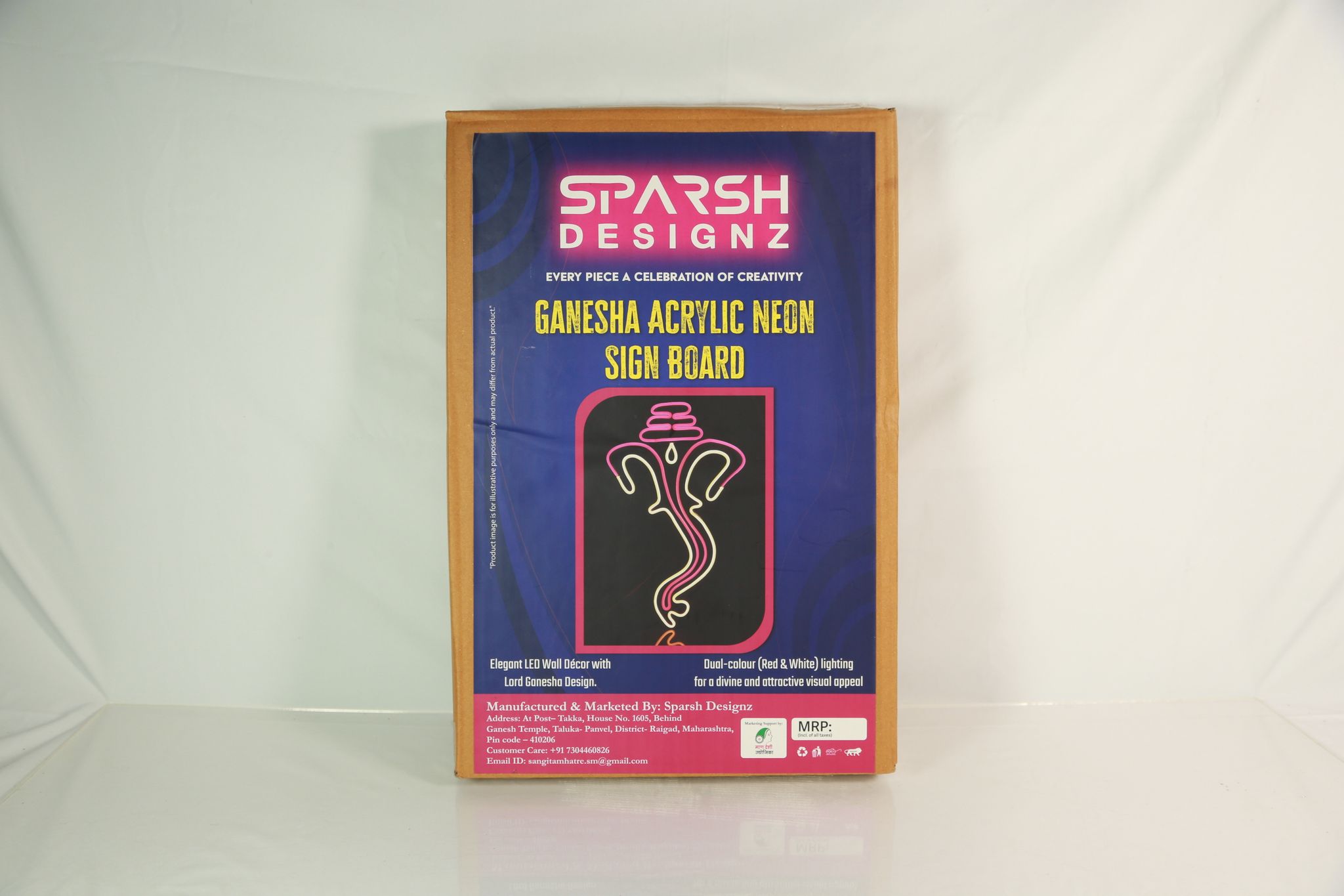 Ganesha Acrylic Neon sign board