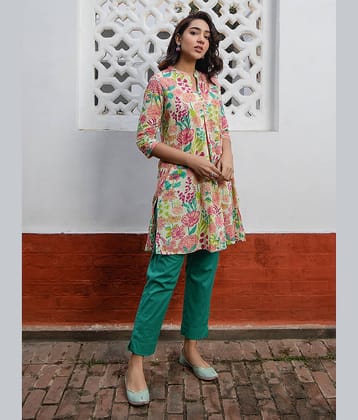 Janasya Women's Cotton Tunic ( Multicolor )