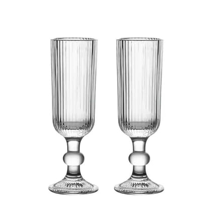Wine Glasses | 150 ML | Premium, Champagne, Crystal, Vintage, Italian Glass Mug | Perfect for Home, Bar, Casino Party |