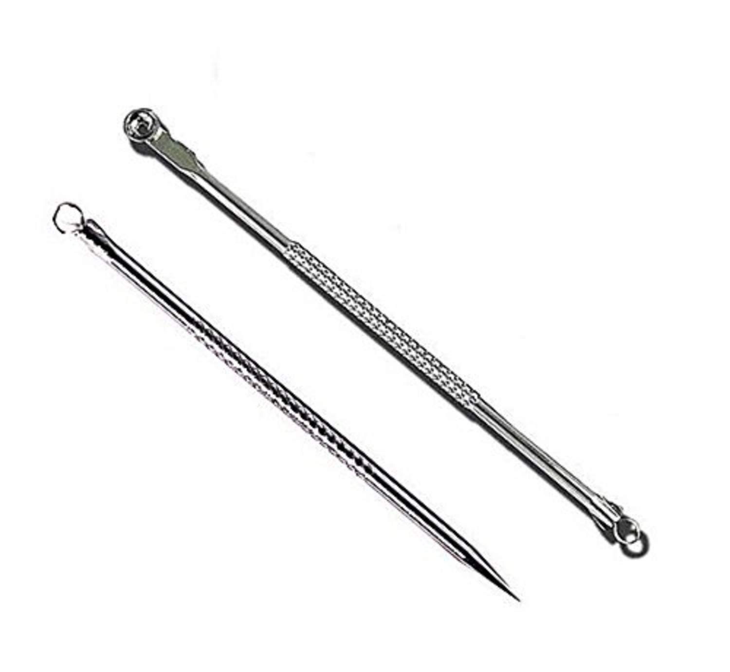 Elecsera Stainless Steel Blackhead Remover Needle Round & Pointed Tip (Pack Of 2)