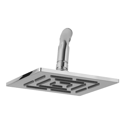 Orvos Overhead Shower, Futuristic maze design, Hiqh quality Stainless Steel, with salt tested chrome plating, 6x6 inches, head only, for high end luxury bathrooms