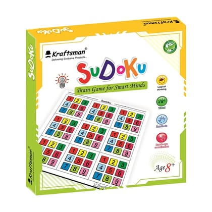 Wooden Sudoku Puzzle Challenge Board Game Along with Thinking Tiles and Puzzle Book,for Kid