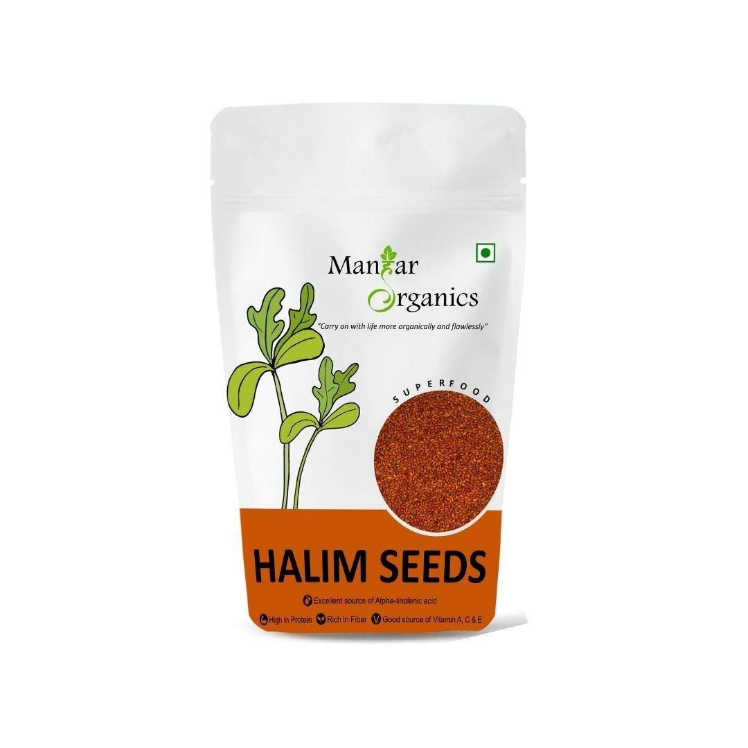 ManHar Organics 100% Natural Halim Seeds- 1kg (Aliv/Garden Cress Seeds) for Eating and Weight Management, Immunity Booster Superfood