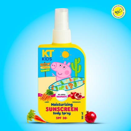 KT Kids Peppa Pig Moisturizing Sunscreen Body Spray, UV Protection – 100ml