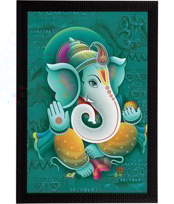 eCraftIndia Multicoloured Lord Ganesha UV Wall Art