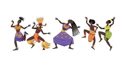 DreamKraft Tribal Lady PVC Vinly Wall Stickers (Multicolor, 60 cm X 180 cm)