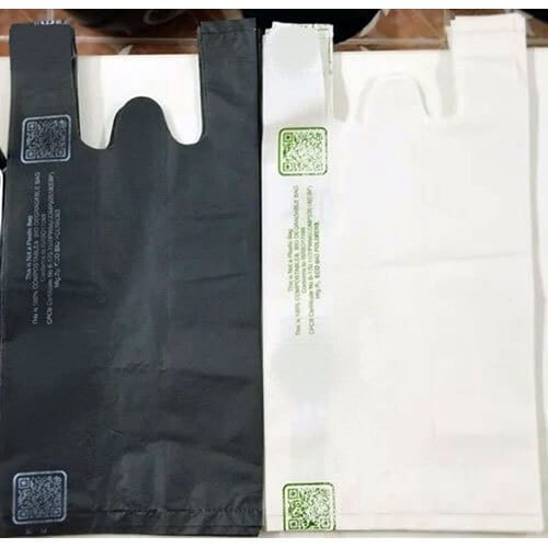 Enviclean W-Cut Carry Bags (100kg) | Dual Color Options (White/Black) | Retail Packaging