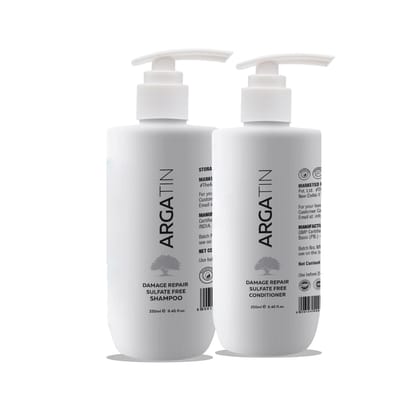 Argatin Shampoo And Conditioner Combo | Safe For Daily Use | Damage Repair And Moisture Restore | Smooth And Nourish All Hair Types | 500ml Each