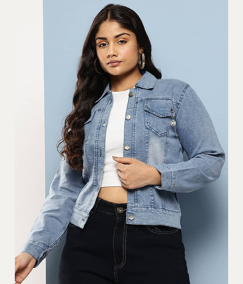 Aarika Women Regular Jacket ( Blue )