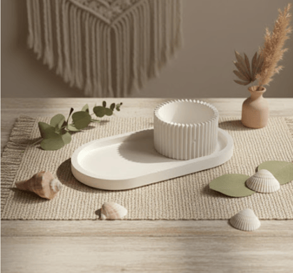 Combo 2 - Trinket tray + Zigzag Candle Holder