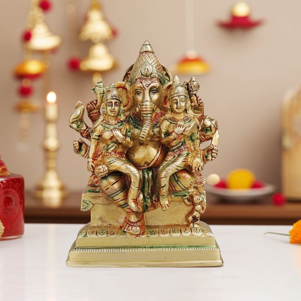 Brass Showpiece Ganesh Ji God Idol Statue (BSMAS1434 D)