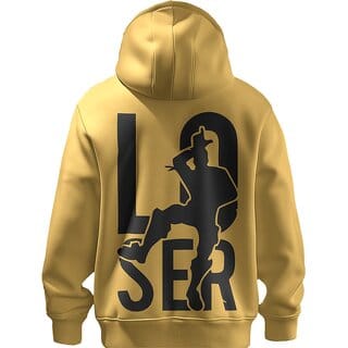 BULL CLOTHING Modern Mustard Yellow Hoodie for Men LOSER Graphic Hoodie Print Ideal for Casual Looks BULL CLOTHING Modern Mustard Yellow Hoodie for Men LOSER Graphic Hoodie Print Ideal for Casual Looks
