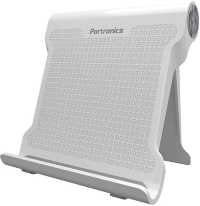 Portronics Modesk 200 Adjustable Mobile Phone Stand | Foldable Desktop Holder for Smartphones & Tablets | 180 Angle Adjustment | Anti-Skid | Portable ABS Mobile Stand for Video Calls, Online Classes & Office (Random Color | Plastic Body)