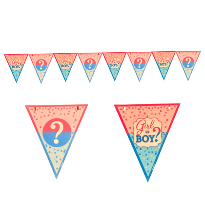 Girl or Boy Bunting Banner - Over 15FT Girl or Boy Bunting Banner - Over 15FT