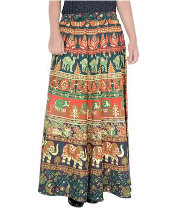 Sttoffa Cotton Wrap Skirt - Green