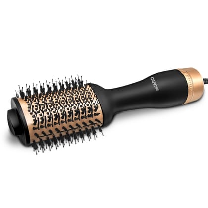 AGARO HV2179 Hot Air Brush for Hair, Blow Dryer Brush, Volumizer & Styler, 360° Airflow Vent, Oval Barrel for Hair Volume, Charcoal Bristles, Ceramic Coating Brushing Head, 1200W, Gold & Black AGARO HV2179 Hot Air Brush for Hair, Blow Dryer Brush, Volumi