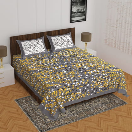 3001-Hometrade India-Standard King Size (90*108 Inches) Double Bedsheet With 2 Pillow Cover-RJ-14-Jaipur lining-3089 3001-Hometrade India-Standard King Size (90*108 Inches) Double Bedsheet With 2 Pillow Cover-RJ-14-Jaipur lining-3089