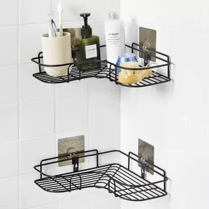 AVI CREATION Toilet Paper Holder Tissue roll Paper Towel Holder Stainless Steel Washable Stick Hook Rack Bathroom Storage Accessories Wall Mounted Silver Towel Holder (Steel) Stainless Steel Toilet Paper Holder ()