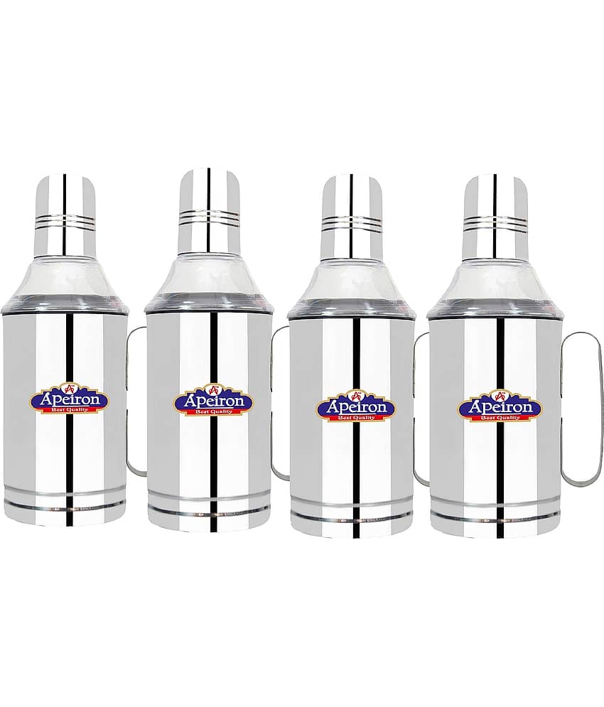 APEIRON OIL DISPENSER BLACK Steel Oil Container/Dispenser Set of 4 750 mL