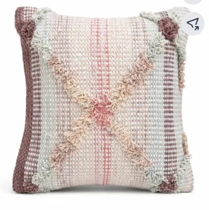 Handmade Cotton Cushion Striped Design Multicolor 18x13 Inch Decorative Cushion